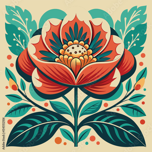 old-style-flower-poster-design