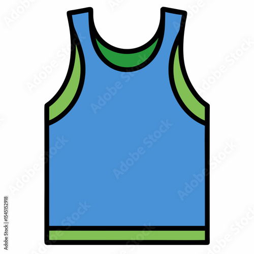 Sleeveless Shirt Vector Art