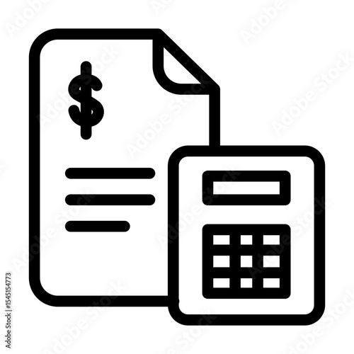 calculator line icon