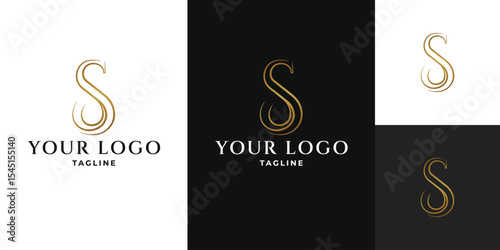 Luxury Golden Letter S Logo Design