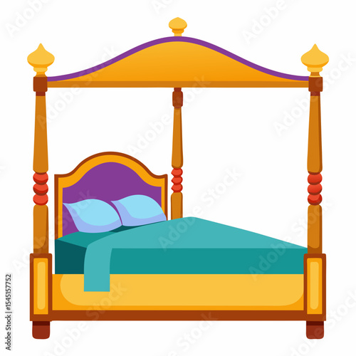 bed with pillows