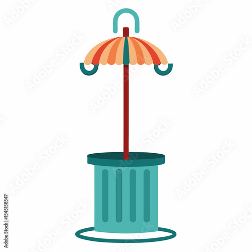 red and yellow umbrella