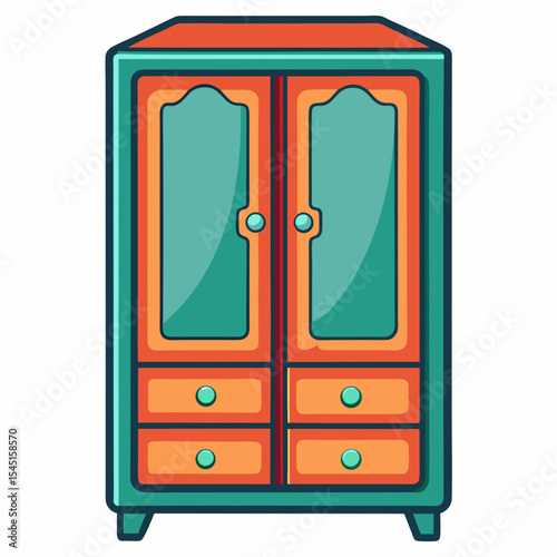 old wooden cabinet