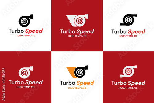 Set collection turbo speed logo design template vector illustration