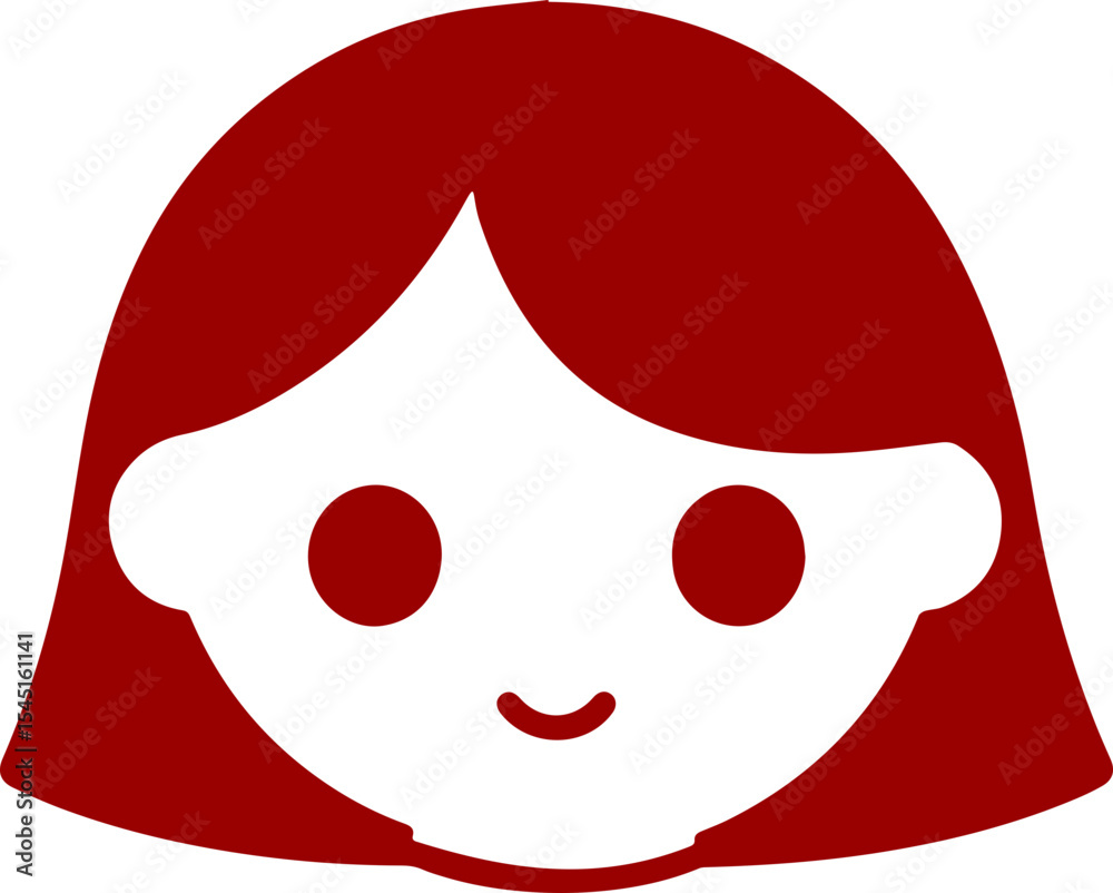 Fototapeta premium cute boy and girl baby head icon vector illustration 