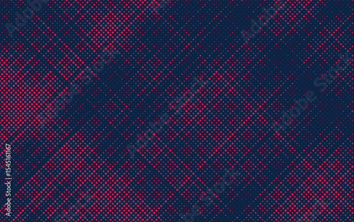 Color grunge halftone gradient texture. Faded grit noise background. Sandy gritty wallpaper. Retro pixelated backdrop. Red and blue anime or manga comic overlay.