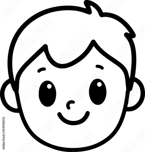 cute boy and girl baby head icon vector illustration 