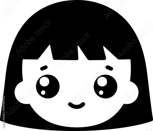 cute boy and girl baby head icon vector illustration 