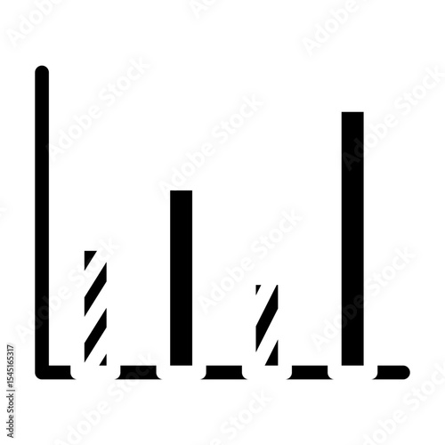 bar graph glyph icon