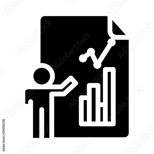 analytics glyph icon