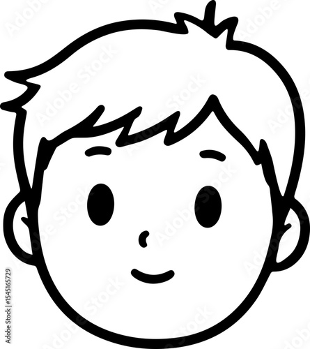 cute boy and girl baby head icon vector illustration 
