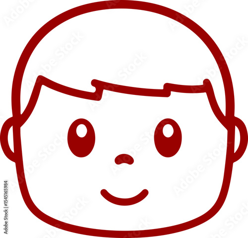 cute boy and girl baby head icon vector illustration 