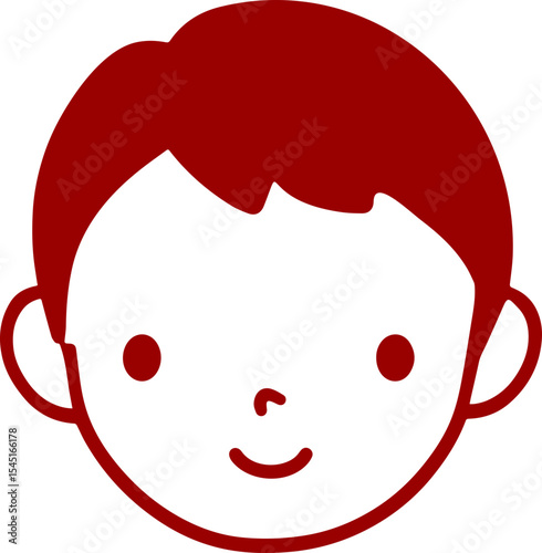 cute boy and girl baby head icon vector illustration 