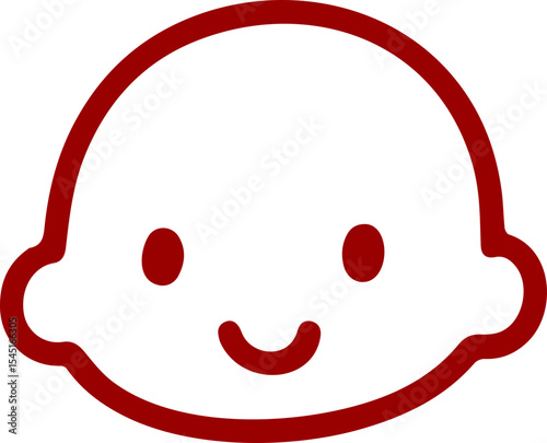 cute boy and girl baby head icon vector illustration 
