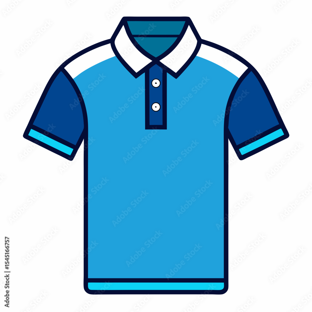 Naklejka premium Short Sleeve Polo Illustration