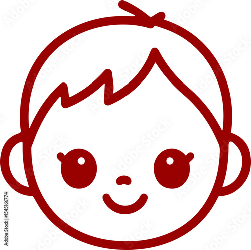 cute baby head vector illustration transparent 