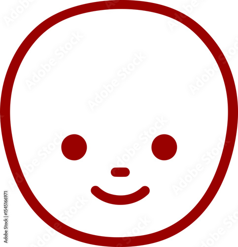 cute baby head vector illustration transparent 
