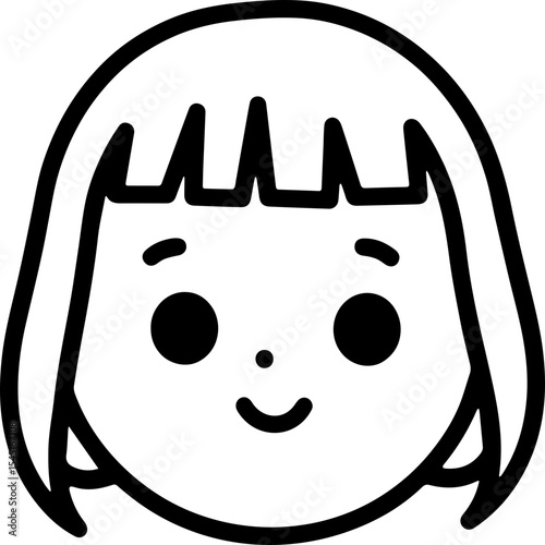 cute baby head vector illustration transparent 