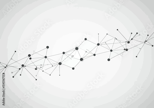Abstract illustration of interconnected dots and lines, forming a network pattern.
