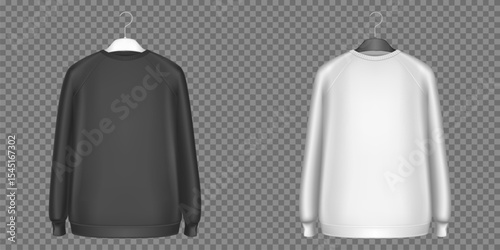 Black and white sweatshirts, longsleeves shirts
