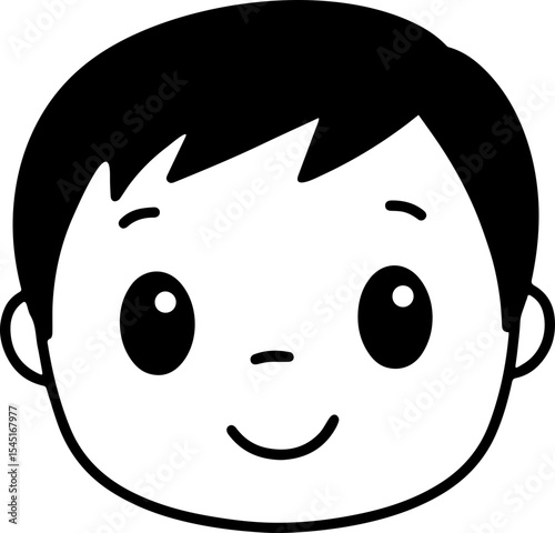 cute baby head vector illustration transparent 