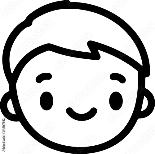 cute baby head vector illustration transparent 