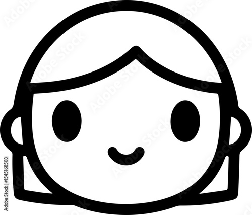 cute baby head vector illustration transparent 