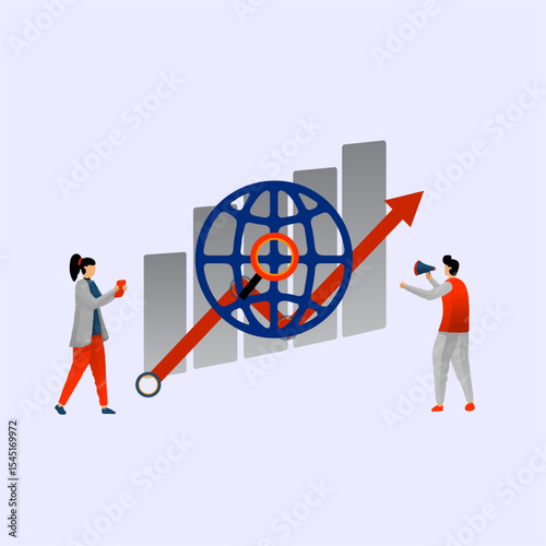 Businessman standing with gears representing work and success concept illustration