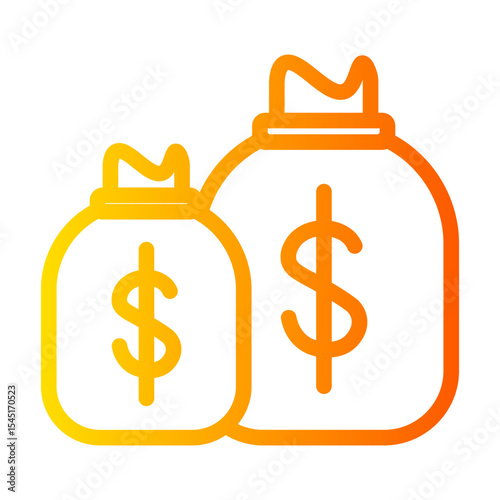 money bag gradient icon