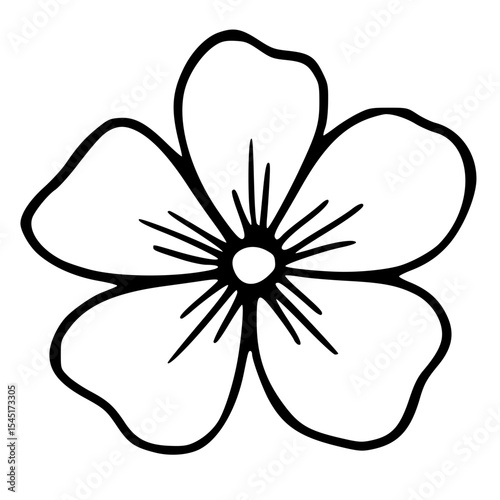 Simple Flower Outline illustration