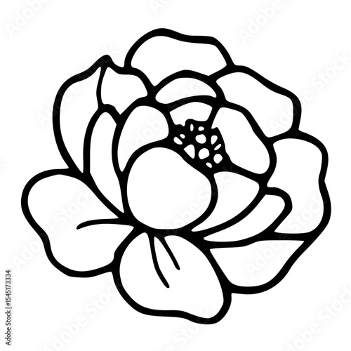 Simple Flower Outline illustration