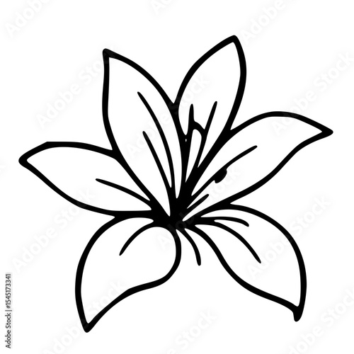 Simple Flower Outline illustration