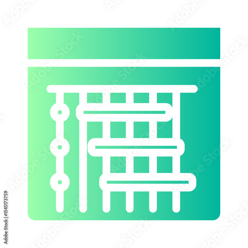 gantt chart gradient icon