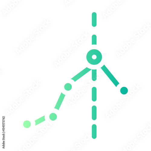 line graph gradient icon