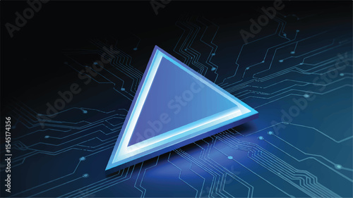 Futuristic Triangle Digital Illustration Technology Background