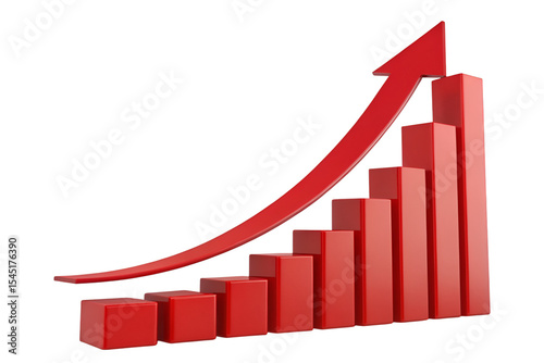 Growth chart red arrow business success financial increase on transparent background Free Download Growth chart red arrow business success financial increase on transparent background - GFXLoad