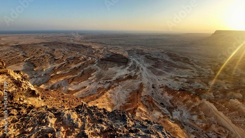 sunset in the mountains oman