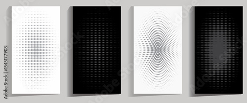 Elegant texture set. Collection of vector backgrounds with black and white line patterns for covers, invitation templates, wedding cards, contemporary menu designs, notebooks