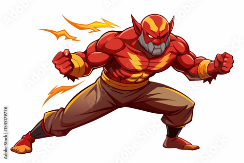 Vintage black and white illustration of a muscular male boxer in a powerful fighting stance. This dynamic vector-style artwork features bold line shading, detailed muscle anatomy