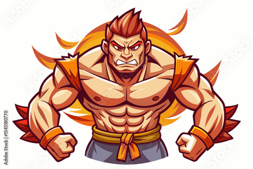 Vintage black and white illustration of a muscular male boxer in a powerful fighting stance. This dynamic vector-style artwork features bold line shading, detailed muscle anatomy