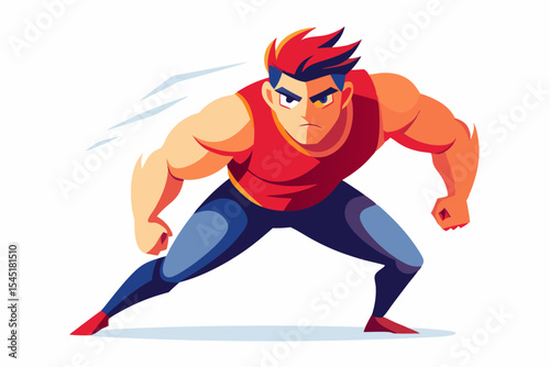 Vintage black and white illustration of a muscular male boxer in a powerful fighting stance. This dynamic vector-style artwork features bold line shading, detailed muscle anatomy