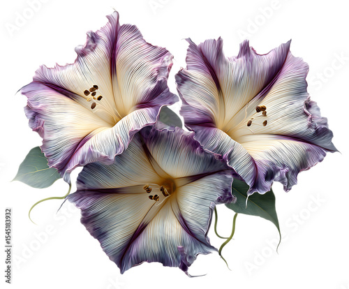 Ethereal Moonflower Blossoms in Soft Glow Light