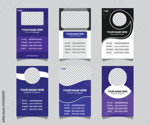 Bundle ID card design templates for your use and pass