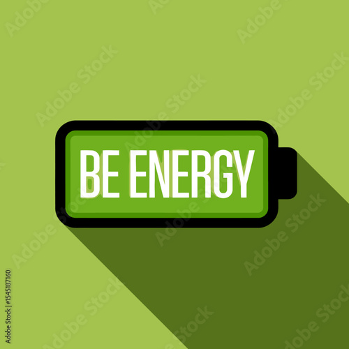 Green Battery Icon Design Full Energy Level Positive Lifestyle Motivation Graphic Renewable Energy Sustainable Power Concept Eco Friendly Illustration Digital Art Vector Image Clean Energy Resource   