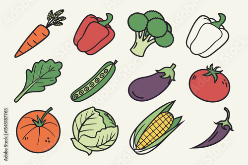 set of vegetables