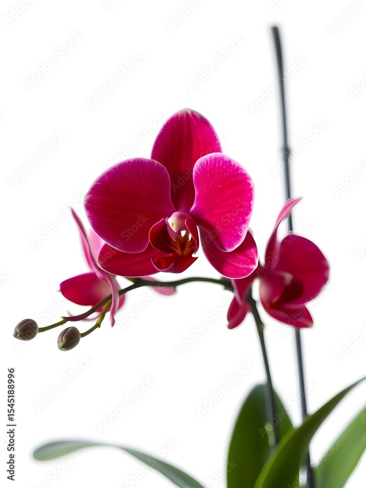 Obraz premium Pink orchid isolated on white background