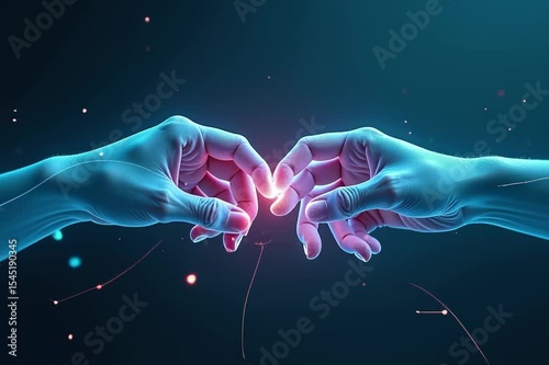image shows two hands making heart shape fingers dark background symbolizing concept connecting