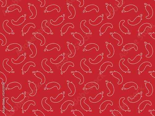chili red pattern seamless cartoon icon flame cute hot burn background spicy mexico asian business