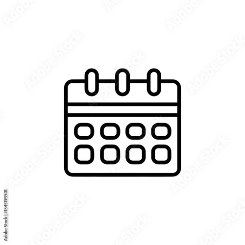 Logo de calendario agenda dibujo minimalista