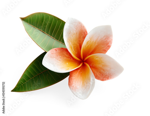 Sumeria flower with leaf on a Transparent Background